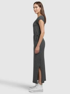 Khujo Damen Kleid - LEEFKE STRIPES -Khujo Verkäufe Damen Kleid LEEFKE STRIPES pdstandard 624966 0001 modelside 1