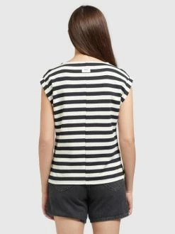 Khujo Damen T-Shirt - LHADSE STRIPES -Khujo Verkäufe Damen T Shirt LHADSE STRIPES pdstandard 624973 0001 modelback 1