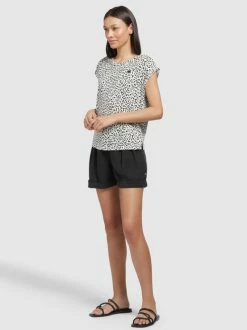 Khujo Damen T-Shirt - TALAJA2 GEPARD AOP -Khujo Verkäufe Damen T Shirt TALAJA2 GEPARD AOP pdstandard 624974 0001 modelfront 3