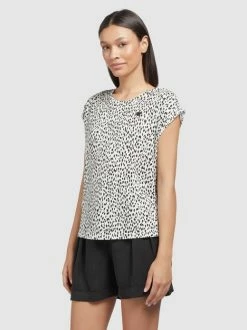 Khujo Damen T-Shirt - TALAJA2 GEPARD AOP -Khujo Verkäufe Damen T Shirt TALAJA2 GEPARD AOP pdstandard 624974 0001 modelside 1